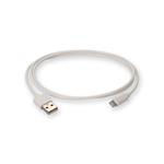 Picture of 1m Apple Computer® Compatible USB 2.0 (A) Male to Lightning Male White Cable