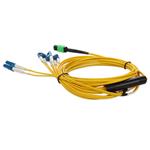 Picture of 3m Juniper Networks® MTP-4LC-S3M Compatible MPO (Female) to 8xLC (Male) OS2 8-strand Straight Yellow Fiber OFNR (Riser-Rated) Fanout Cable