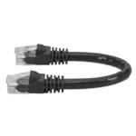 Picture of 6in RJ-45 (Male) to RJ-45 (Male) Cat6 Straight Black UTP Copper PVC Patch Cable