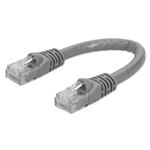 Picture of 6in RJ-45 (Male) to RJ-45 (Male) Cat6 Straight Gray UTP Copper PVC Patch Cable