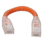 Picture of 6in RJ-45 (Male) to RJ-45 (Male) Cat6 Straight Orange UTP Copper PVC Patch Cable