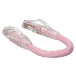 Picture of 6in RJ-45 (Male) to RJ-45 (Male) Cat6 Straight Pink UTP Copper PVC Patch Cable