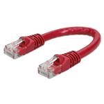 Picture of 6in RJ-45 (Male) to RJ-45 (Male) Cat6 Straight Red UTP Copper PVC Patch Cable