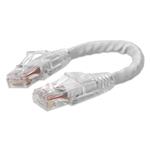 Picture of 6in RJ-45 (Male) to RJ-45 (Male) Cat6 Straight White UTP Copper PVC Patch Cable