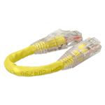 Picture of 6in RJ-45 (Male) to RJ-45 (Male) Cat6 Straight Yellow UTP Copper PVC Patch Cable