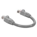 Picture of 6in RJ-45 (Male) to RJ-45 (Male) Cat6A Straight Gray UTP Copper PVC Patch Cable