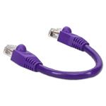 Picture of 6in RJ-45 (Male) to RJ-45 (Male) Cat6A Straight Purple UTP Copper PVC Patch Cable