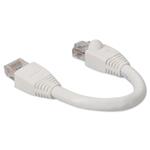 Picture of 6in RJ-45 (Male) to RJ-45 (Male) Cat6A Straight White UTP Copper PVC Patch Cable
