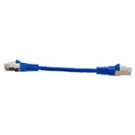 Picture of 6in RJ-45 (Male) to RJ-45 (Male) Shielded Straight Blue Cat6 STP PVC Copper Patch Cable