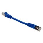 Picture of 6in RJ-45 (Male) to RJ-45 (Male) Shielded Straight Blue Cat6 STP PVC Copper Patch Cable