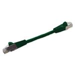 Picture of 6in RJ-45 (Male) to RJ-45 (Male) Shielded Straight Green Cat6 STP PVC Copper Patch Cable