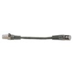 Picture of 6in RJ-45 (Male) to RJ-45 (Male) Shielded Straight Gray Cat6 STP PVC Copper Patch Cable