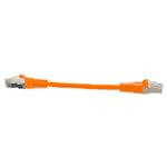 Picture of 6in RJ-45 (Male) to RJ-45 (Male) Cat6 Shielded Straight Orange STP Copper PVC Patch Cable