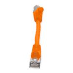 Picture of 6in RJ-45 (Male) to RJ-45 (Male) Cat6 Shielded Straight Orange STP Copper PVC Patch Cable