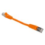 Picture of 6in RJ-45 (Male) to RJ-45 (Male) Shielded Straight Orange Cat6 STP PVC Copper Patch Cable