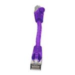 Picture of 6in RJ-45 (Male) to RJ-45 (Male) Shielded Straight Purple Cat6 STP PVC Copper Patch Cable