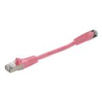 Picture of 6in RJ-45 (Male) to RJ-45 (Male) Shielded Straight Pink Cat6 STP PVC Copper Patch Cable