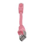 Picture of 6in RJ-45 (Male) to RJ-45 (Male) Shielded Straight Pink Cat6 STP PVC Copper Patch Cable