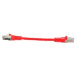 Picture of 6in RJ-45 (Male) to RJ-45 (Male) Shielded Straight Red Cat6 STP PVC Copper Patch Cable