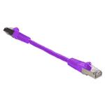 Picture of 6in RJ-45 (Male) to RJ-45 (Male) Cat6 Shielded Straight Violet STP Copper PVC Patch Cable