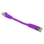 Picture of 6in RJ-45 (Male) to RJ-45 (Male) Cat6 Shielded Straight Violet STP Copper PVC Patch Cable