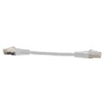 Picture of 6in RJ-45 (Male) to RJ-45 (Male) Shielded Straight White Cat6 STP PVC Copper Patch Cable