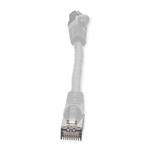 Picture of 6in RJ-45 (Male) to RJ-45 (Male) Shielded Straight White Cat6 STP PVC Copper Patch Cable