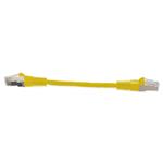 Picture of 6in RJ-45 (Male) to RJ-45 (Male) Cat6 Shielded Straight Yellow STP Copper PVC Patch Cable