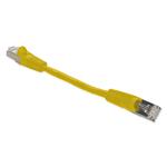 Picture of 6in RJ-45 (Male) to RJ-45 (Male) Cat6 Shielded Straight Yellow STP Copper PVC Patch Cable
