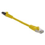 Picture of 6in RJ-45 (Male) to RJ-45 (Male) Shielded Straight Yellow Cat6 STP PVC Copper Patch Cable