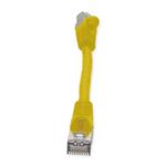 Picture of 6in RJ-45 (Male) to RJ-45 (Male) Shielded Straight Yellow Cat6 STP PVC Copper Patch Cable