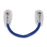 Picture of 6in RJ-45 (Male) to RJ-45 (Male) Cat6 Straight Blue Slim UTP Copper PVC Patch Cable