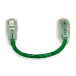 Picture of 6in RJ-45 (Male) to RJ-45 (Male) Straight Green Cat6 UTP Slim PVC Copper Patch Cable