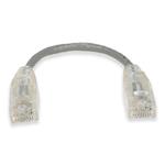 Picture of 6in RJ-45 (Male) to RJ-45 (Male) Straight Gray Cat6 UTP Slim PVC Copper Patch Cable