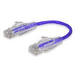 Picture of 6in RJ-45 (Male) to RJ-45 (Male) Straight Purple Cat6 UTP Slim PVC Copper Patch Cable