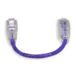 Picture of 6in RJ-45 (Male) to RJ-45 (Male) Straight Purple Cat6 UTP Slim PVC Copper Patch Cable