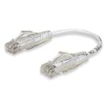 Picture of 6in RJ-45 (Male) to RJ-45 (Male) Cat6 Straight White Slim UTP Copper PVC Patch Cable