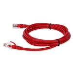 Picture of 50cm RJ-45 (Male) to RJ-45 (Male) Cat5e Straight Booted, Snagless Red UTP Copper PVC Patch Cable