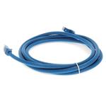 Picture of 50cm RJ-45 (Male) to RJ-45 (Male) Cat6A Straight Booted, Snagless Blue UTP Copper PVC Patch Cable