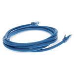 Picture of 50cm RJ-45 (Male) to RJ-45 (Male) Cat6A Straight Booted, Snagless Blue UTP Copper PVC Patch Cable