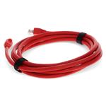Picture of 50cm RJ-45 (Male) to RJ-45 (Male) Cat6A Straight Booted, Snagless Red UTP Copper PVC Patch Cable