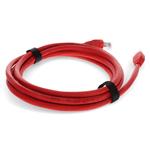 Picture of 50cm RJ-45 (Male) to RJ-45 (Male) Cat6A Straight Booted, Snagless Red UTP Copper PVC Patch Cable