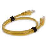 Picture of 50cm RJ-45 (Male) to RJ-45 (Male) Cat6A Straight Booted, Snagless Yellow UTP Copper PVC Patch Cable