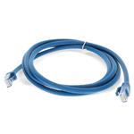 Picture of 1.5ft RJ-45 (Male) to RJ-45 (Male) Cat6A Straight Blue UTP Copper PVC Patch Cable