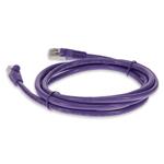 Picture of 1.5ft RJ-45 (Male) to RJ-45 (Male) Cat6 Straight Microboot, Snagless Purple UTP Copper PVC Patch Cable