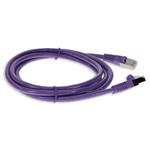 Picture of 1.5ft RJ-45 (Male) to RJ-45 (Male) Cat6 Straight Microboot, Snagless Purple UTP Copper PVC Patch Cable