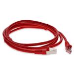 Picture of 1.5ft RJ-45 (Male) to RJ-45 (Male) Cat6 Straight Microboot, Snagless Red UTP Copper PVC Patch Cable