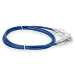 Picture of 1.5ft RJ-45 (Male) to RJ-45 (Male) Cat6 Straight Blue Slim UTP Copper PVC Patch Cable