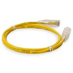 Picture of 1.5ft RJ-45 (Male) to RJ-45 (Male) Cat6 Straight Yellow Slim UTP Copper PVC Patch Cable
