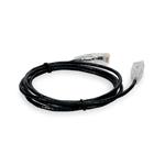 Picture of 1.5ft RJ-45 (Male) to RJ-45 (Male) Black Snagless Slim Flat Cat6A UTP PVC Copper Patch